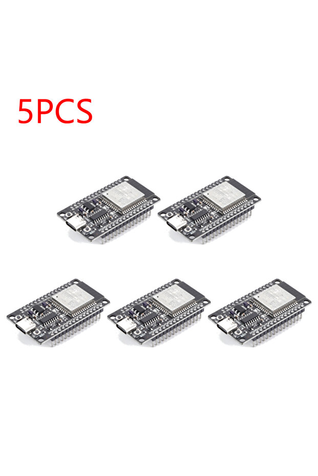5 قطع من لوحة تطوير CH340C نوع C مع ESP32 WROOM-32D، لوحة تطوير لاسلكية واي فاي وبلوتوث