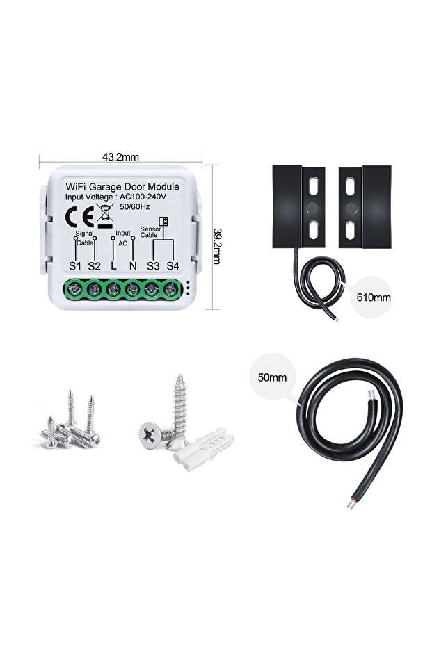 Garage Door Module GIRIER WiFi Smart Garage Door Opener Controller Works with Alexa Google Home Assi