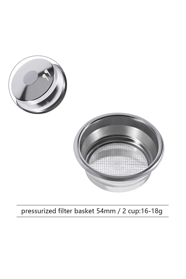54mm 2Cup Filter 51MM/54MM/58MM Pressurized 1 Hole Coffee Filter Basket Single/Double Cup Fit For Po