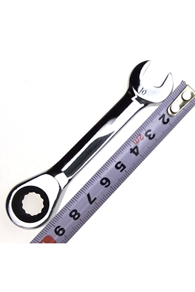 10mm 8-19mm Short Handle Ratchet Handle Wrench CR-V Combination Wrenches Quick Open Spanner Auto Rep