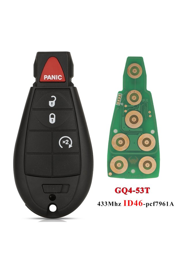 4 Buttons Start jingyuqin GQ4-53T Fobik Remote Car Key 433MHz ID46-PCF7961A Chip for Dodge RAM 1500