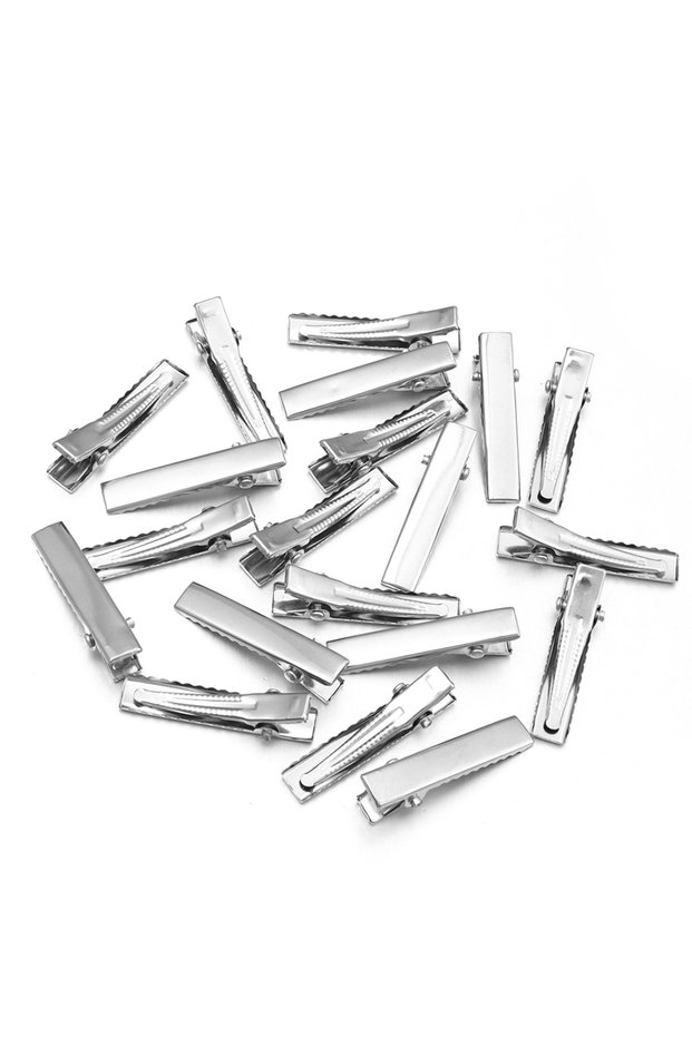 3.2cm 50pcs 20-50pcs 20/32/40/45/55/75/98mm Flat Metal Single Prong Alligator Hairpin Clip Base DIY