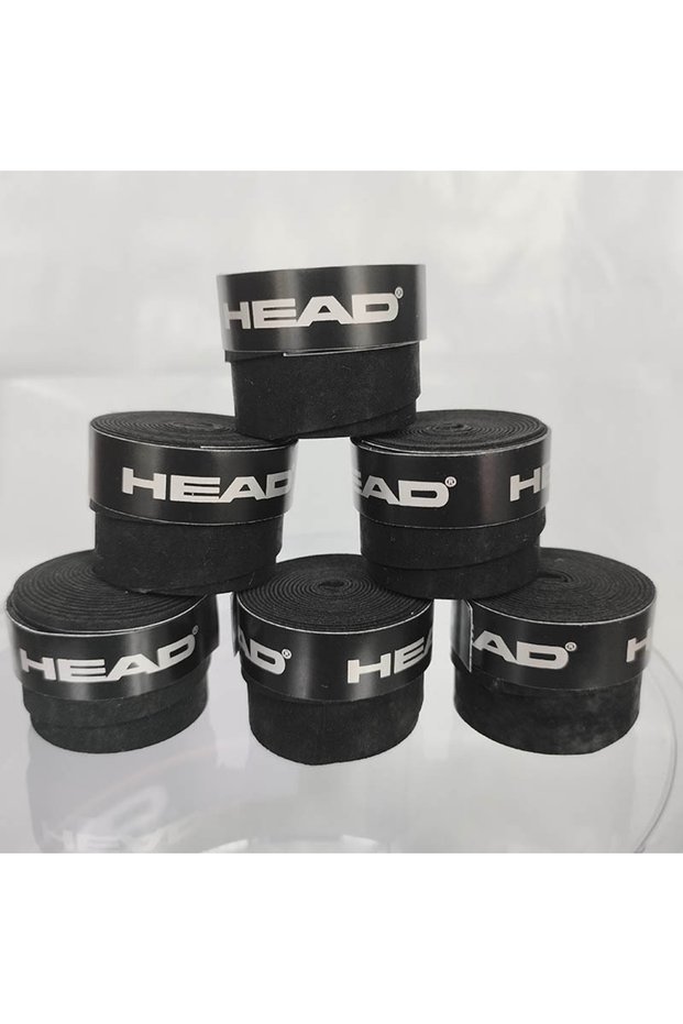dry black 6 Pieces Original HEAD Overgrip Anti Slip Tennis Racket Sweatband Grips Padel Shock Absorp