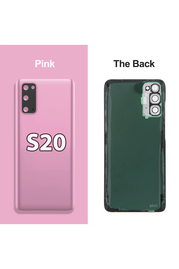 S20 Pink Back Cover For S20 G980 S20 Plus G985 Back Door Replacement Hard Battery Case, Rea...