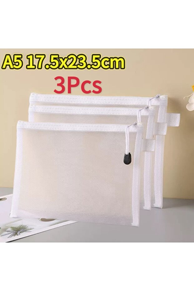 white 3pcs M New Puzzle Storage Bag Children's Building Blocks Small Toys Special Sorting Bags Trans