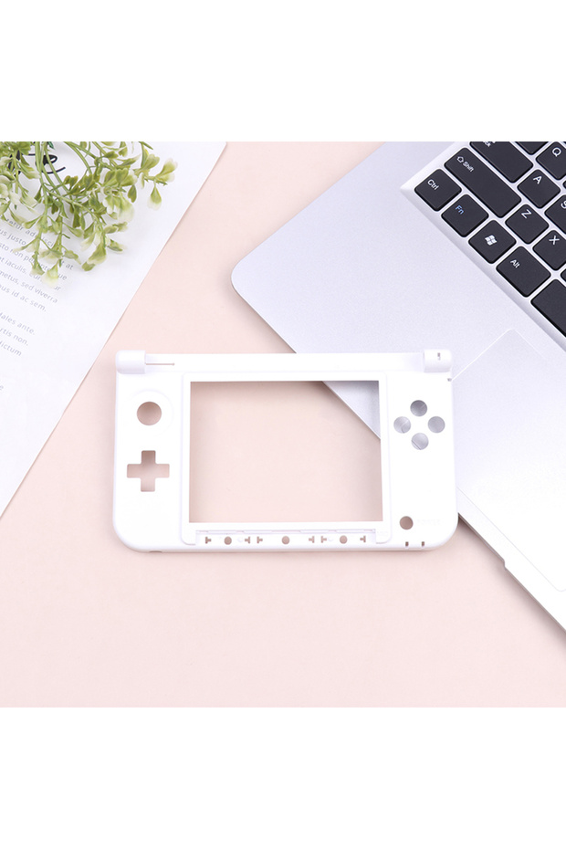 White 50PA Compatible with 3DS XL LL Replacement Hinge Part Bottom Middle Frame Shell Housing
