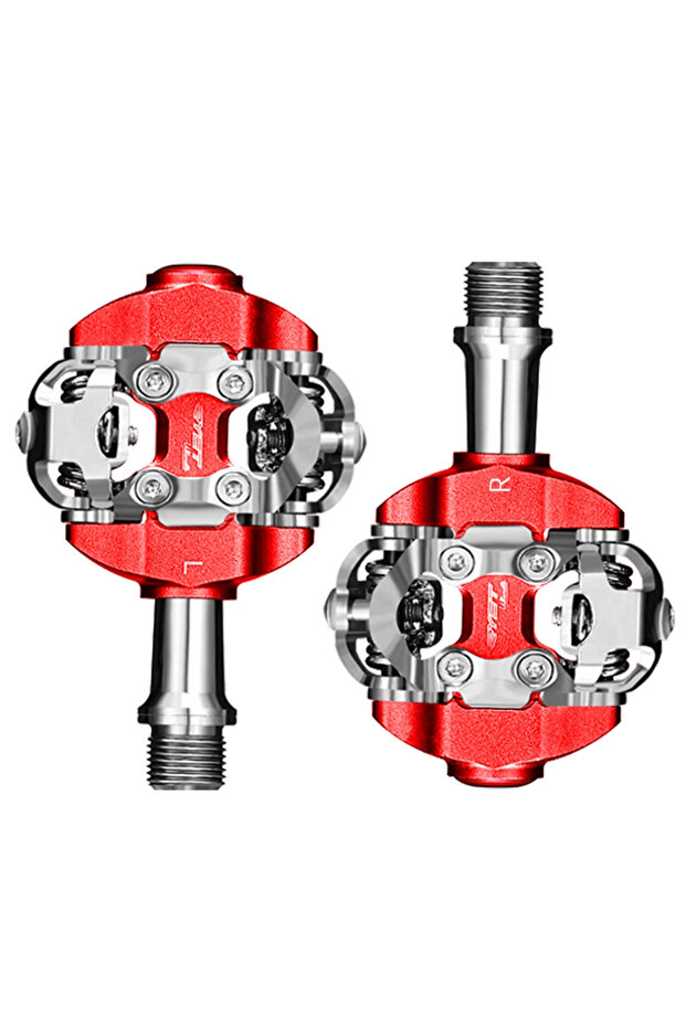 Red New RYET MTB Pedal SPD Clipless Ultralight Mountain Bike Pedals Bicycle Dual Platform Footboard