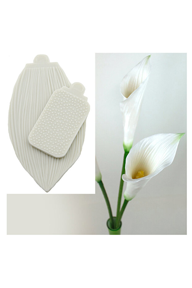 1set Food Safe Fondant Cake Mold Flower Petal Paste Super Large Calla Lily & Tulip Leaf Vein Silicon