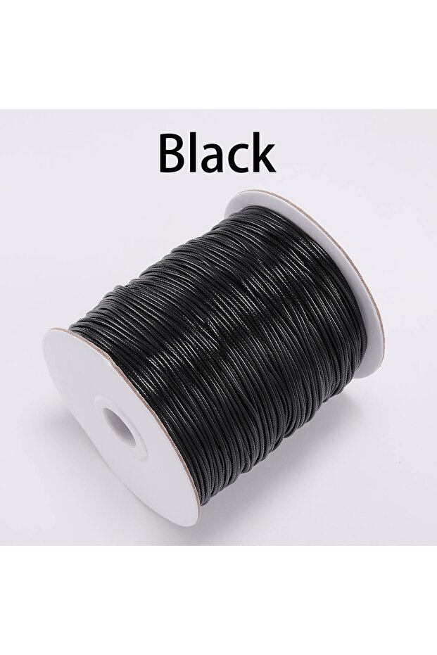 0.5mm (10Meters) Black 10m/lot Korean Waxed Cotton Cord Waxed Thread Cord String Strap Necklace Rope