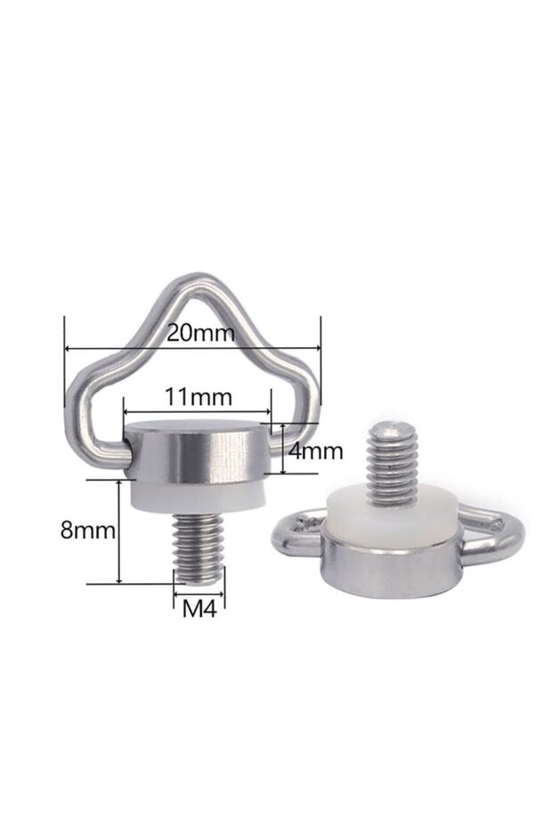 Stainless Silver 2pc Neck Hanging Strap M4 Screw for DJI Remote Control Shoulder Strap Quick-Release