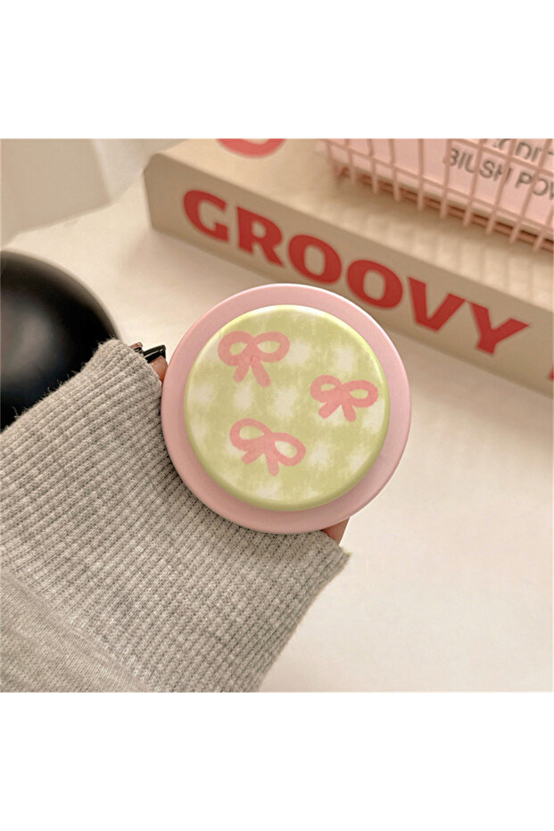E1 Cute Dog Flower Pattern for Magsafe Magnetic Phone Griptok Grip Tok Stand for IPhone Wire...