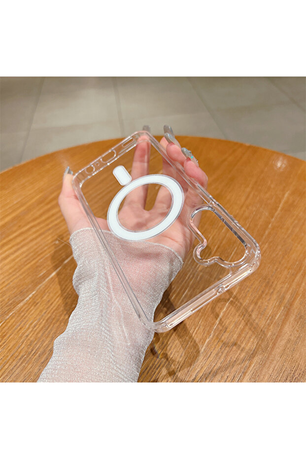 Galaxy A56 5G Clear Magnetic Acrylic PC Case For S25 S24 S23 S22 S21 Plus Ultra FE A56 A36 A26 A16