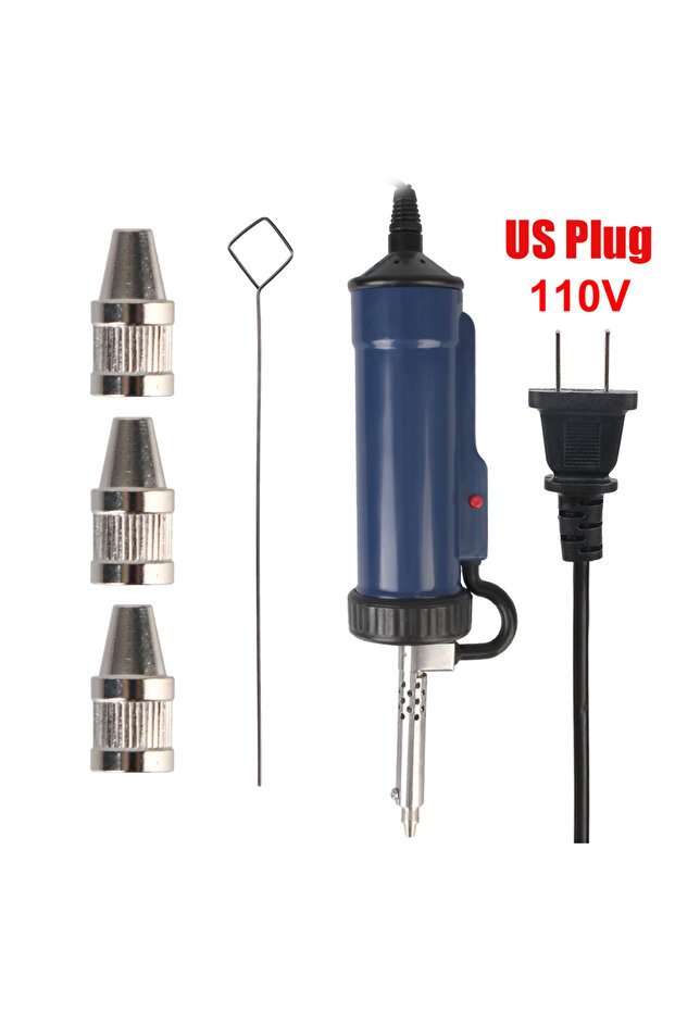 US Black 110V New Desoldering Machine Remove Pump Vacuum Soldering Tin Sucker Portable Electric Sold