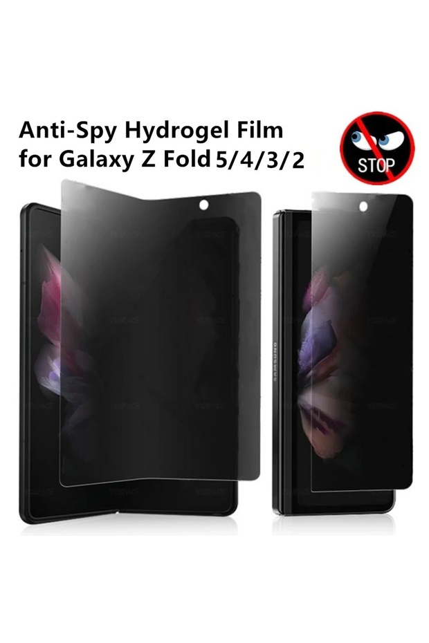 2Pcs For Galaxy Z Fold 3 Front Privacy Film 2Pcs For Z Fold 5 3 Anti Peep Spy Hydrogel Film Soft P