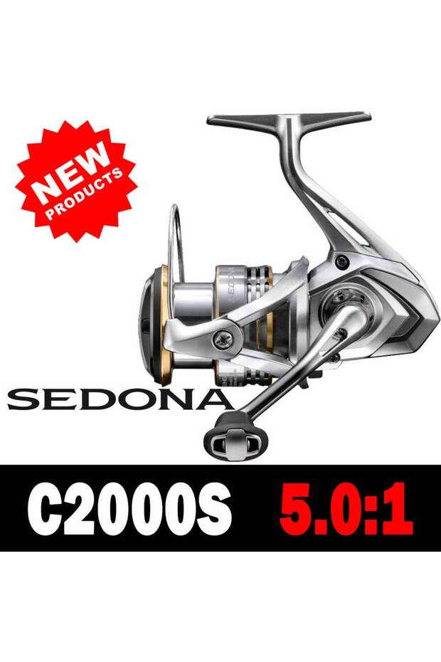 C2000S 2023 SHIMANO SEDONA Spinning Fishing Reels 5.0:1/6.2:1/4.7:1 Ratio 3+1BB HAGANE GEAR 3-11KG P
