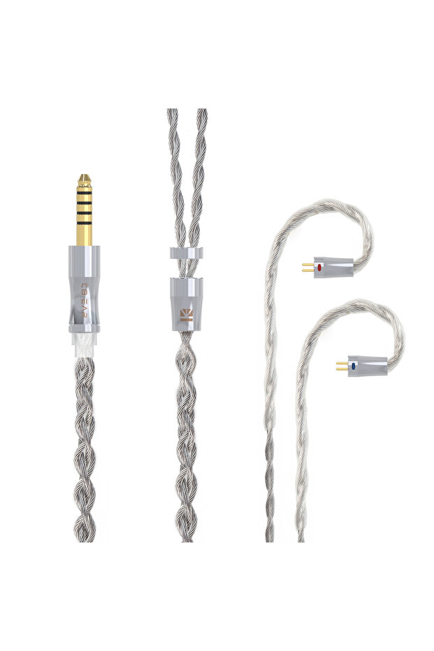 2Pin 4.4mm KBEAR Chord 6N Graphene+4N OFC Silver-plated Mixedly Braided Upgrade Cable With MMCX/2Pin