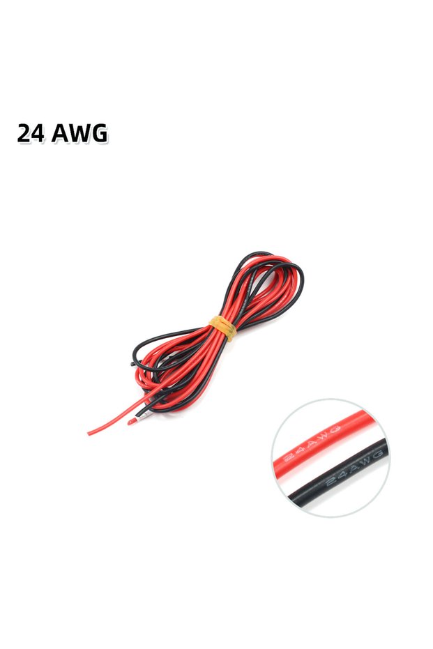 24AWG 2 Meter Silicon Wire 8 10 12 14 16 18 20 22AWG Heatproof Soft Silicone Silica Gel Wire Cable (