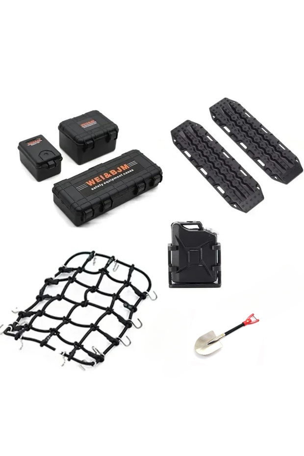as shownC Storage Box Decoration Tool for 1/10 RC Crawler Car Axial SCX10 90046 KM D90 TF2 TRX-4 TRX