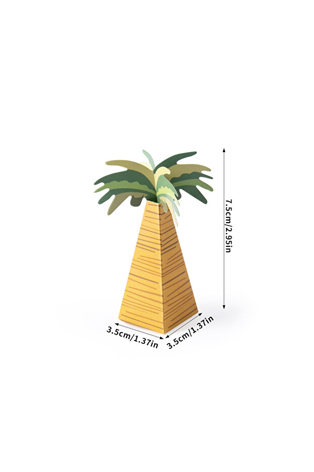 10pcs 10pcs 10/20Pcs Mini Coconut Palm Tree Paper Chocolate Candy Box Gift Packing Box for Hawaiian