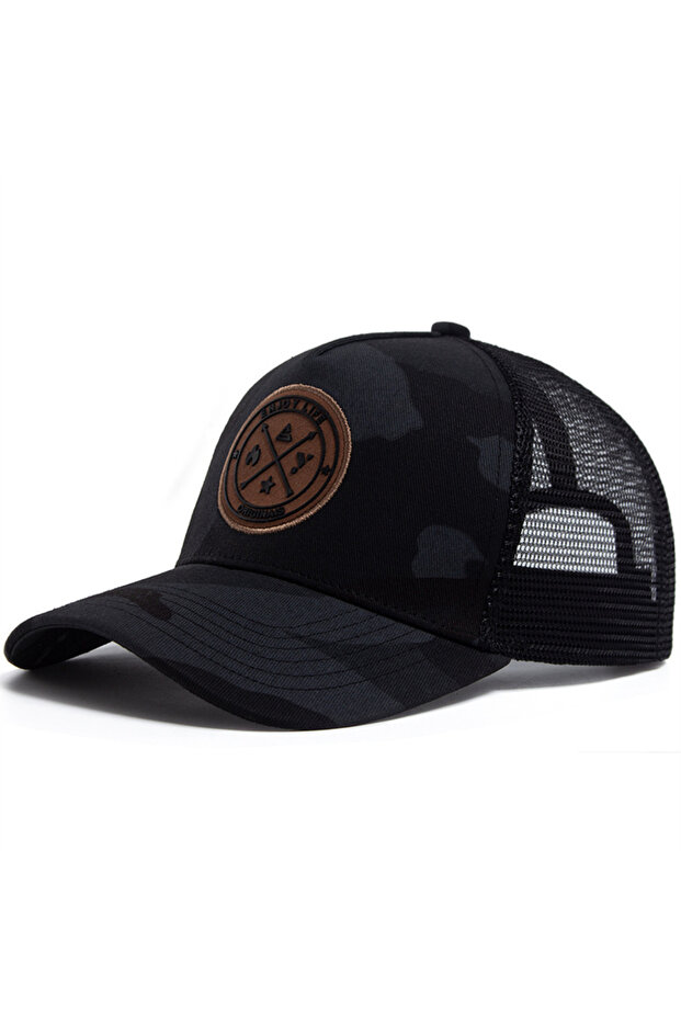 Camouflage Black Summer Mesh Baseball Cap Women Men ENJOY LIFE Letter Patch Snapback Hat Casual Brea
