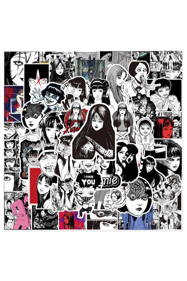 50Pcs 10/30/50pcs Tomie Junji Ito Stickers Horror Anime Sticker Aesthetics Skateboard Suitcas