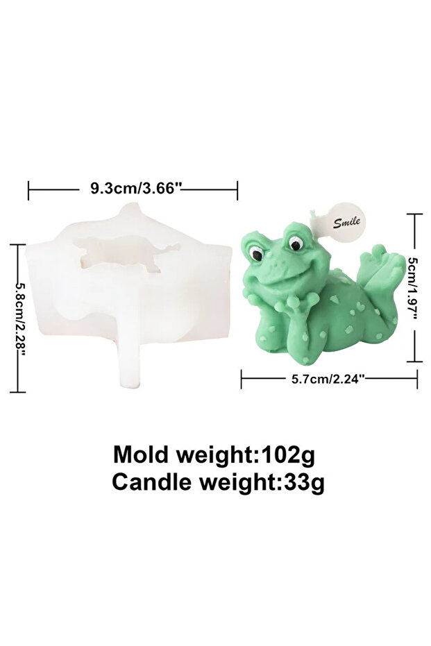 sleeping frog mold 3D DIY Cartoon Silicone Frog Candle Mold Animal Aromatherapy Plaster Resin Molds