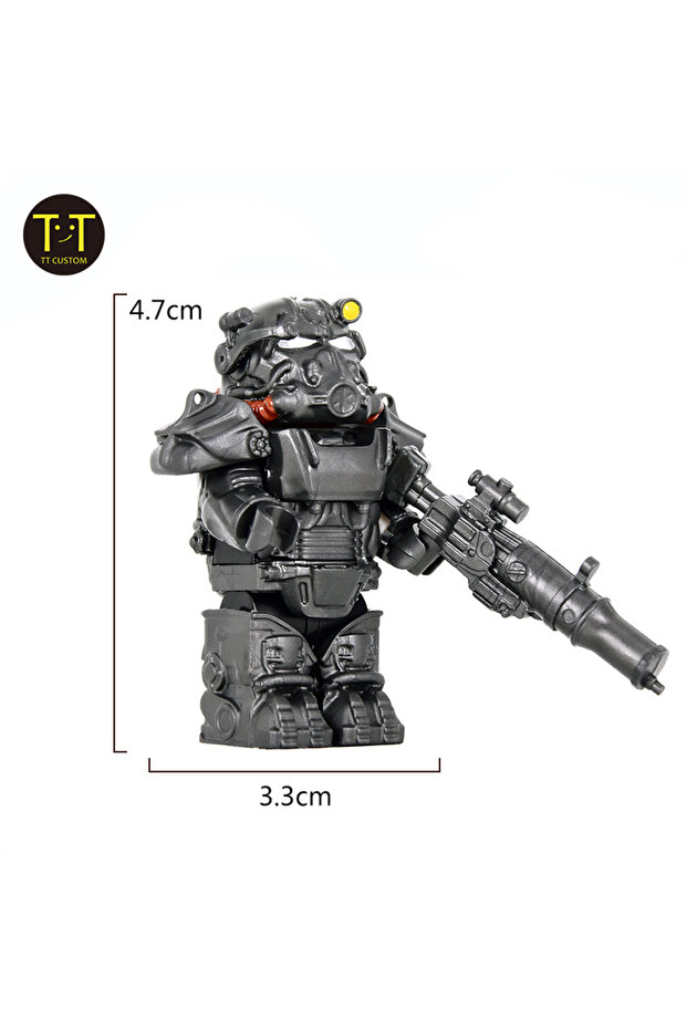 Style 01 MOC T60 Armor Soldiers Mini Anime Action fallouts Figures Weapons Robot Kinghts Building..