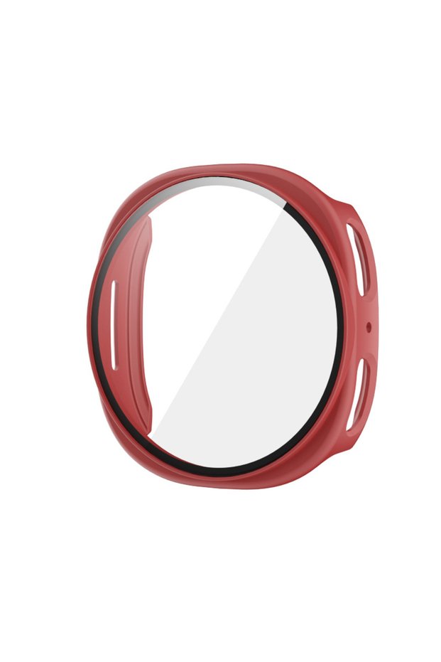 40mm red Tempered Glass+Case+STRAP for Samsung Galaxy Watch 8 band 40MM 44MM All-around hard PC Bump