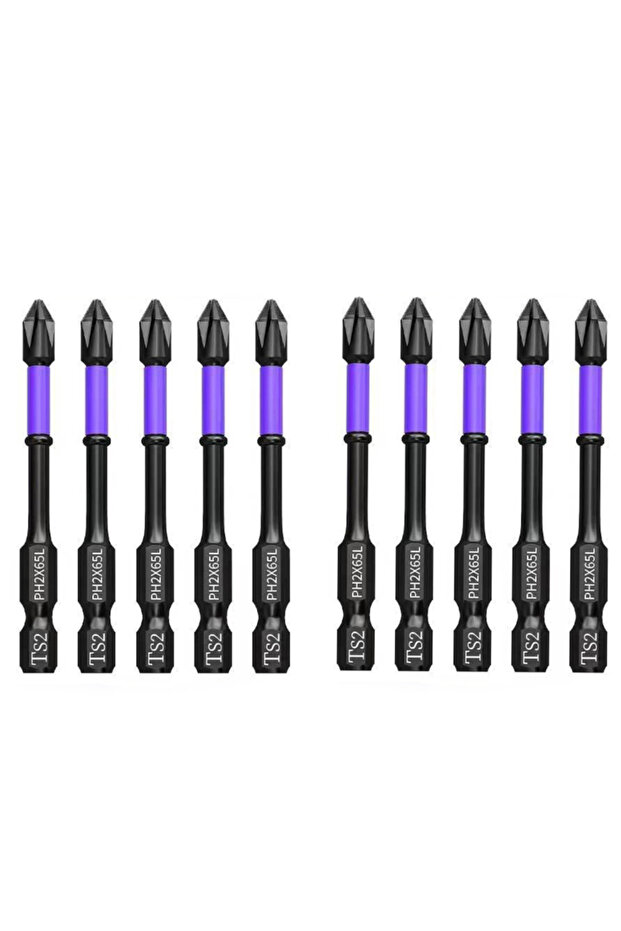 65mm 10Pcs 5-60PCS PH2 Impact Driver Bit Set Magnetic Cross Screwdriver Set Impact Drill Bit Screw A
