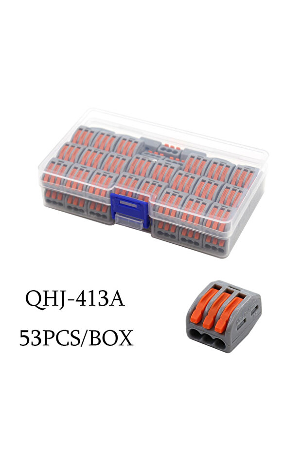 413A-53PCS Mini Wire Electrical Connector Boxed 222 LED Strip Lighting Quick Connectors Universal Co