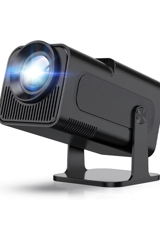 جهاز عرض ذكي محمول HY320MiNi بدقة 4K فائقة الوضوح مع قابس أوروبي أسود 180 ° جهاز عرض لاسلكي قابل للتعديل، لـ