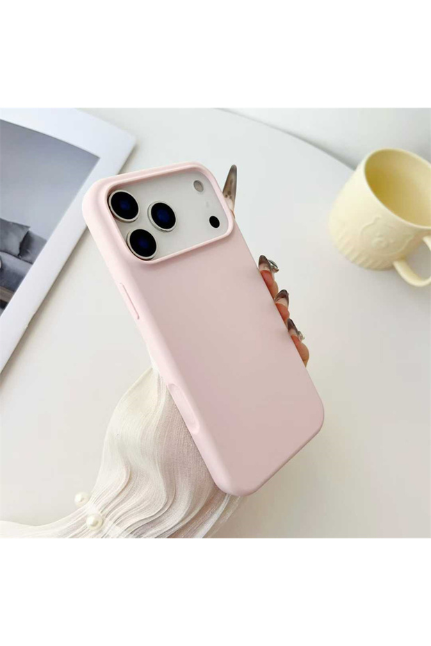 جراب مغناطيسي رفيع من السيليكون السائل باللون الوردي لهاتف iPhone 17، متوافق مع Magsafe، متوافق مع iPhone 17 Air و16 و15 و14 و13 و12 Pro Max