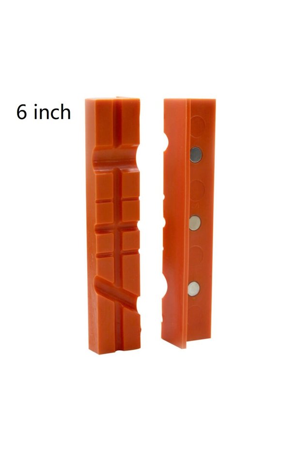 6 inch B 2pcs 4/5/6 Inch Magnetic Soft Pad Jaw Rubber For Metal Vise Bench Machine Tools For Metal V