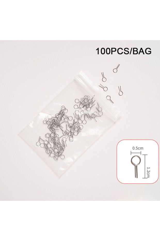 StyleP 50/100PCS High Temperature Resistance Tungsten Wire Hanging Firing Hook Jump Rings Pottery Or