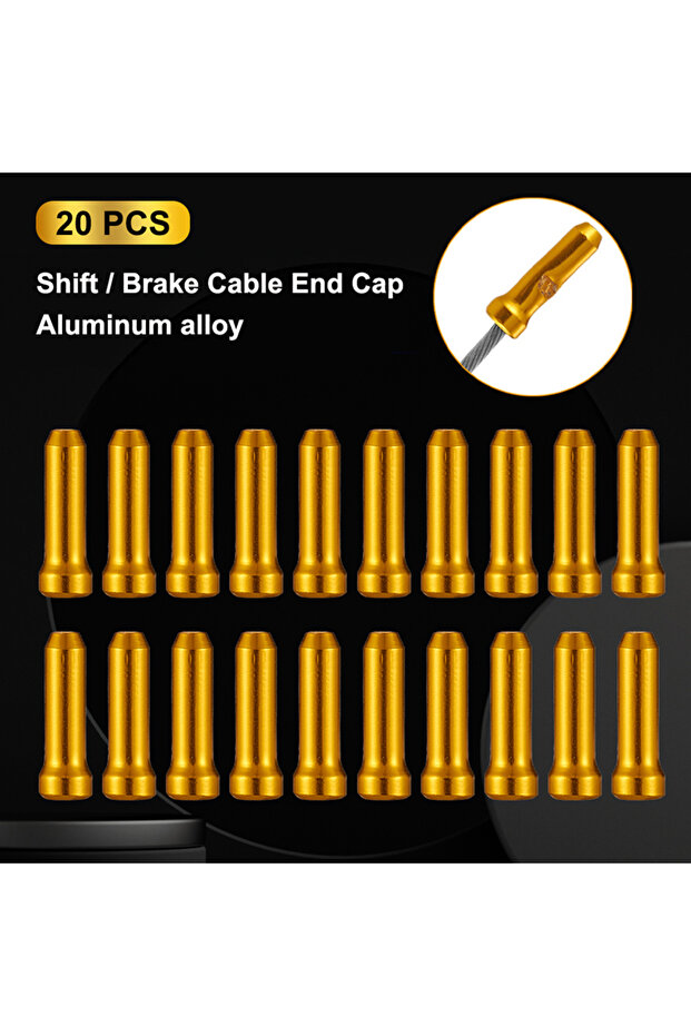 20Pcs End Cap HEPPE Bike Shifter Brake Cables MTB Road Bike Front Rear Derailleur Shift Cable Brake