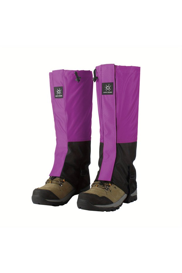 PURPLE Waterproof Leg Gaiter Outdoor Snow Village Snow Cover Mountaineering Snow Desert Hiking Snow