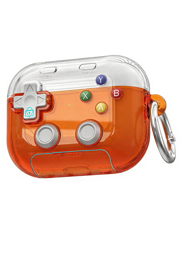 for airpods pro2 Transparent Orange Stress Reliever Game Controller Earphone Cases for AirPods 4/Pro