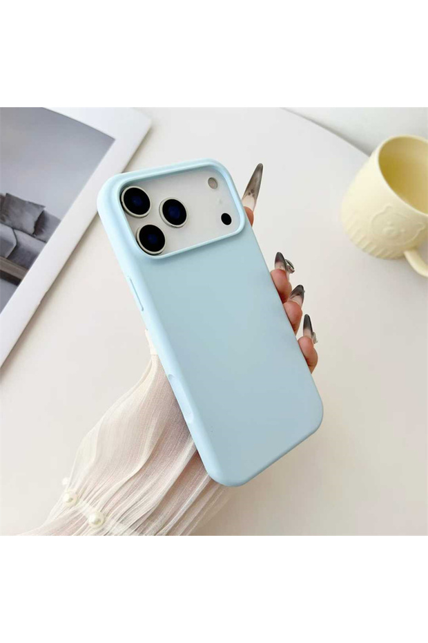 جراب مغناطيسي رفيع من السيليكون السائل باللون الأزرق السماوي لهاتف iPhone 17 Pro Max، متوافق مع Magsafe، متوافق مع هواتف iPhone 17 و Air و 16 و 15 و 14 و 13 و 1