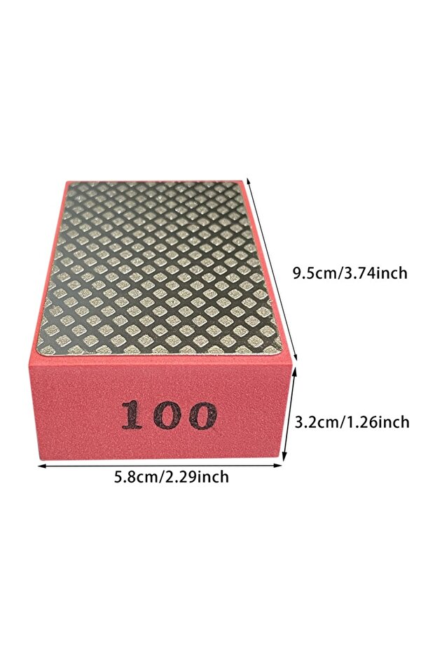 Mesh 100 mesh red Diamond Hand Polishing Pads Tile Glass Abrasive Grinding Block Pad Stone Marble Ce