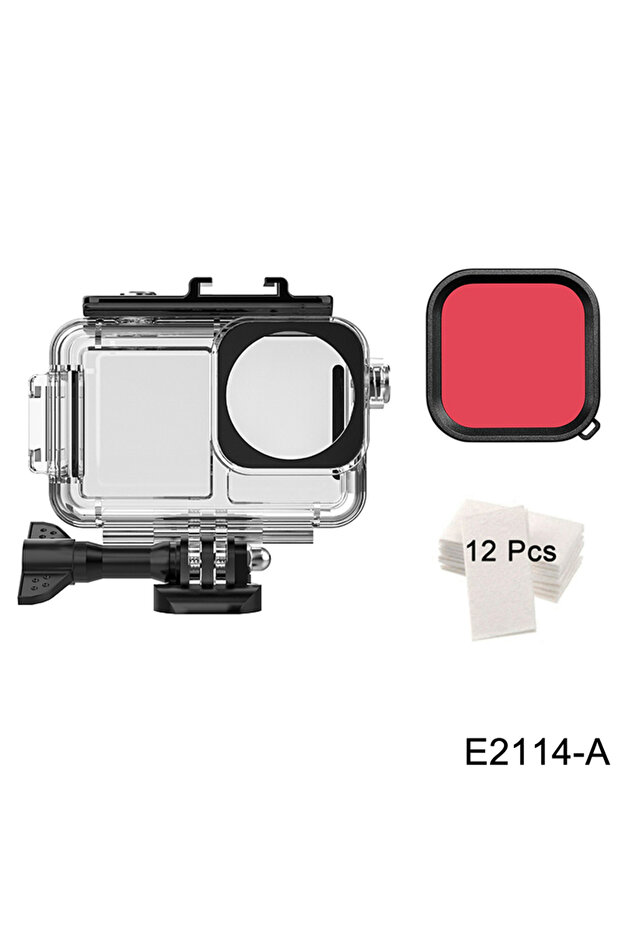 E2114-A حافظة مقاومة للماء حتى عمق 40 متر لـ DJI OSMO Action 3 4 5 Pro غطاء غوص واقي تحت الماء