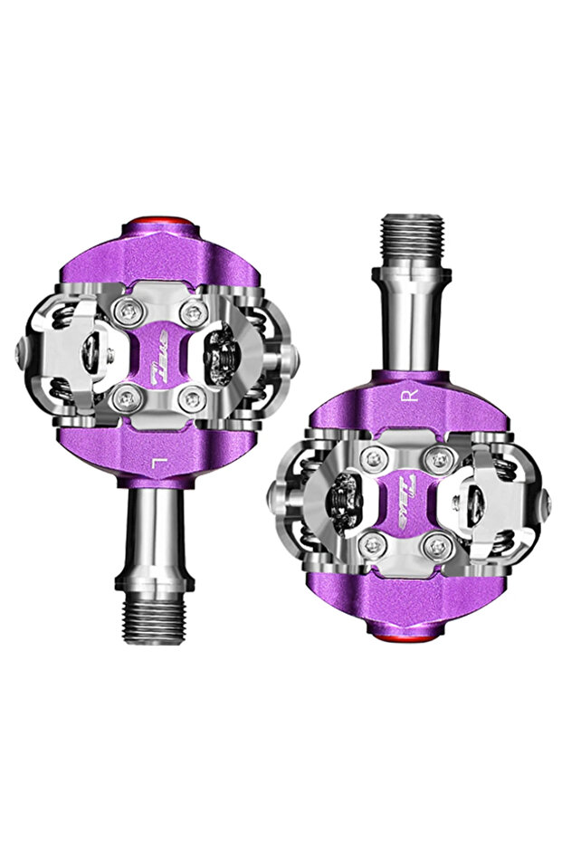 Purple 2023 RYET MTB Pedal SPD Clipless Ultralight Mountain Bike Pedals Bicycle Dual Platform Footbo