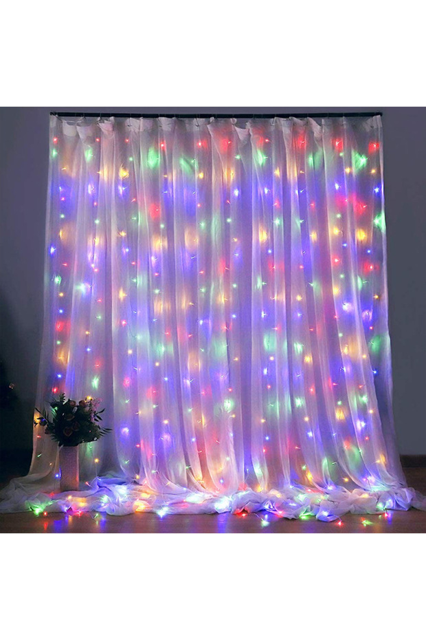 3x2m-200leds Multicolor lights 6x3M/3x3m Curtain Garland on The Window USB Power Fairy Lights Festoo