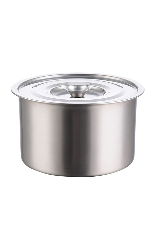 20cm Stockpot Stainless Steel Easy to Clean High Temperature Resistant Multifunctional Soup Pot with