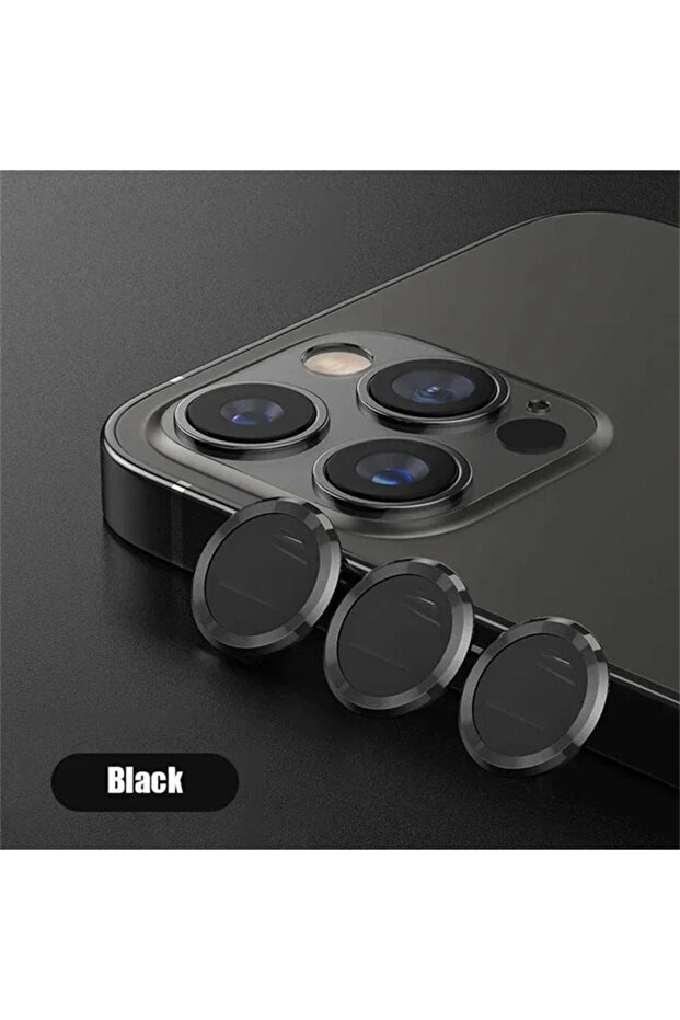 12 Pro Max (3 قطع) أسود 2-3 قطع واقي عدسة الكاميرا المعدنية لهاتف iPhone 11 12 13 14 15 Pro Max 15 14 Pl