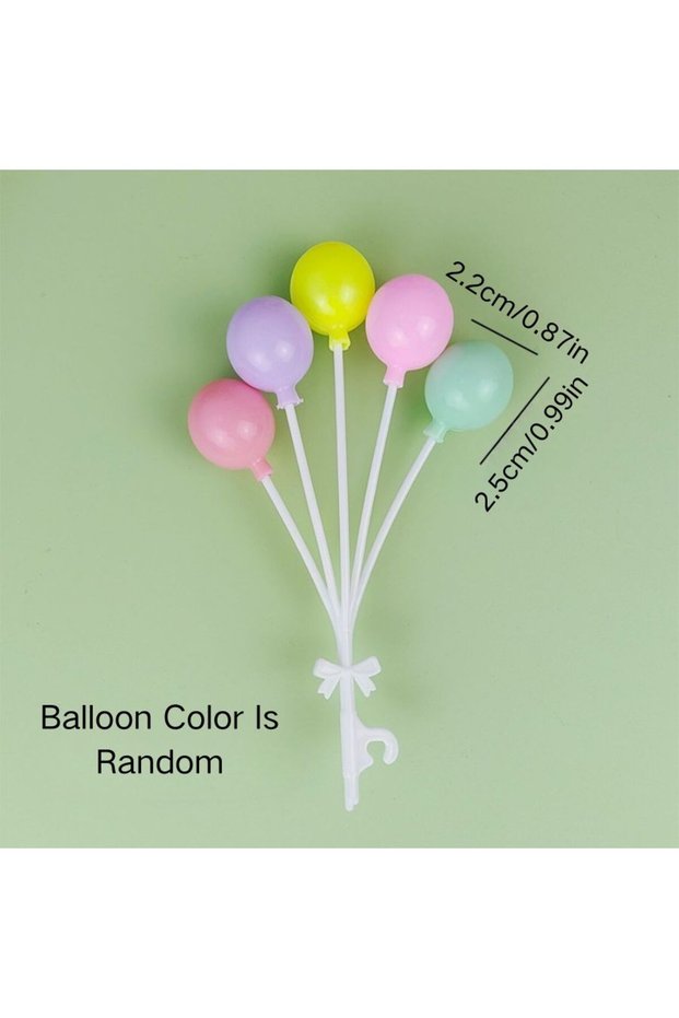 5 Circular Balloons Creative Plastic Colored Round Balloon Cake Decoration Accessories Candy Color L
