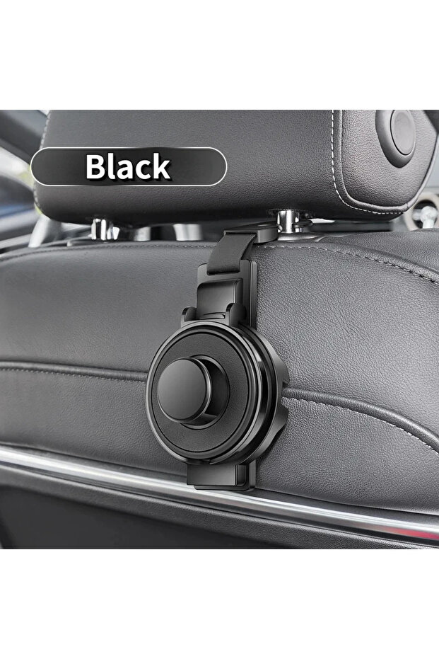 black 3-In-1 Cup Holder Cell Phone Holder Bag Hook for Car Seat Multifunctional Seat Back Organizer