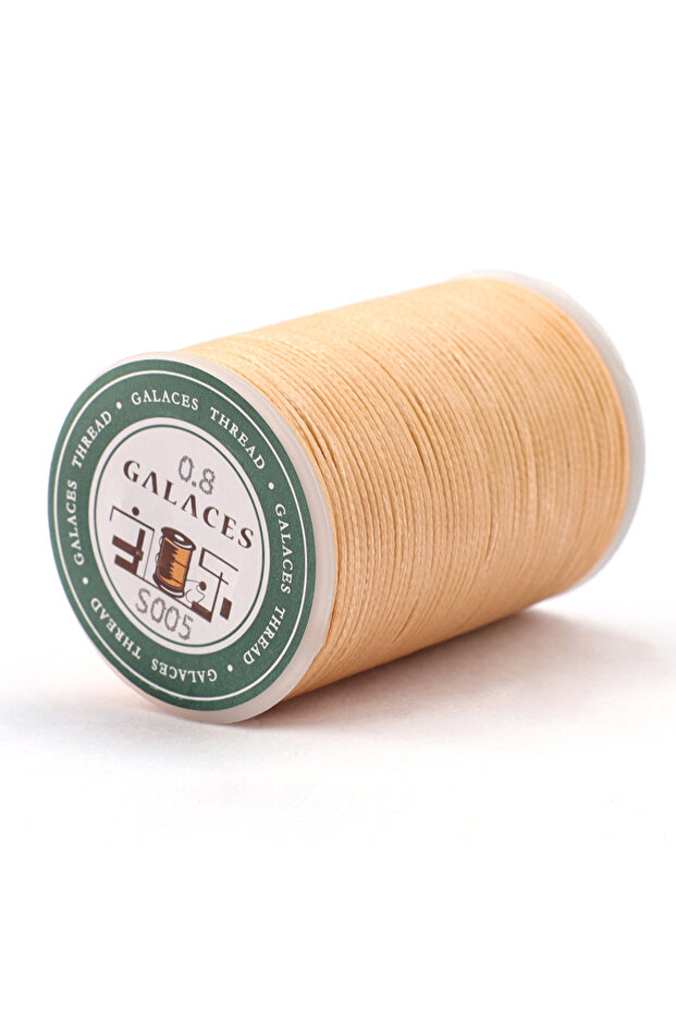 0.8mm S005 B-YL080 GALACES 0.8mm 90m Braided Flat Waxed Thread Waxed Cord for Handmade Leather DIY S