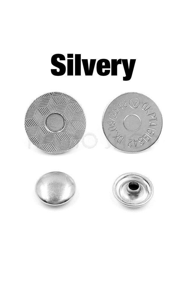 14mm Silvery 10Sets 14/18mm Metal Double Rivet Magnetic Buttons Snap Fastener Clasps Magnet For DIY