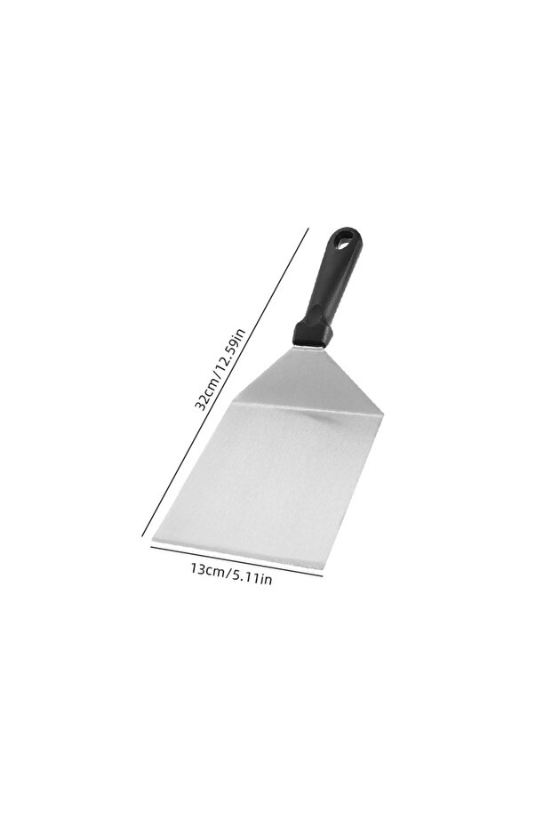 Hamburg Shovel Kitchen Stainless Steel Scraper Cooking Spatula Barbecue Spatula Plate Barbecue Spatu