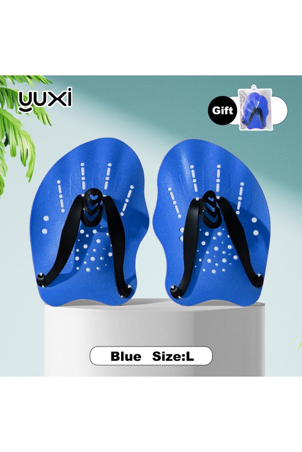 Blue Fins Adult&Youth Water Sport Snorkeling Swimming Paddles Adjustable Freestyle Training Tool Han
